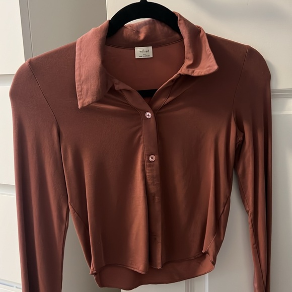 Wilfred Pose Waist Long Sleeve in Brown, Size XS (Aritzia) - Picture 2 of 3